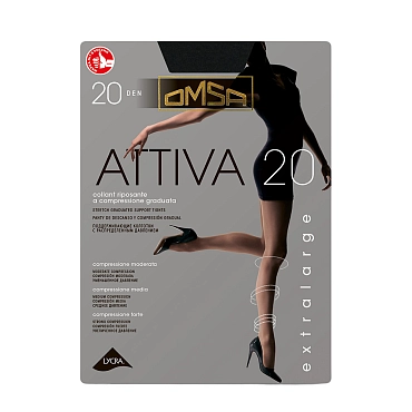 OMSA Колготки Nero 6 (XXL) / Attiva 20 XXL