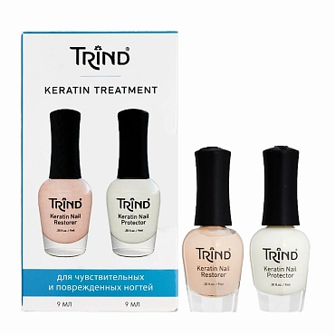 TRIND Набор для ногтей (Keratin Restorer + Keratin Protecor) / Keratin Treatment Set
