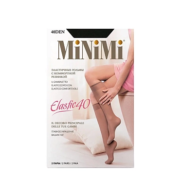 MINIMI Гольфы женские Nero 0 / Mini ELASTIC 40 2 пары