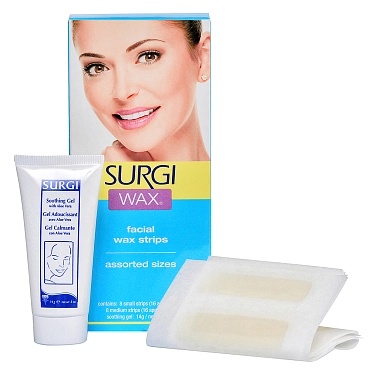 SURGI Набор для удаления волос на лице (полоски с воском + крем) / Assorted Honey Facical Wax Strips