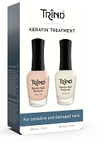 TRIND Набор для ногтей (Keratin Restorer + Keratin Protecor) / Keratin Treatment Set, фото 1