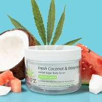 HEMPZ Скраб для тела, кокос и арбуз / Fresh Coconut & Watermelon Sugar Body Scrub 176 г, фото 2